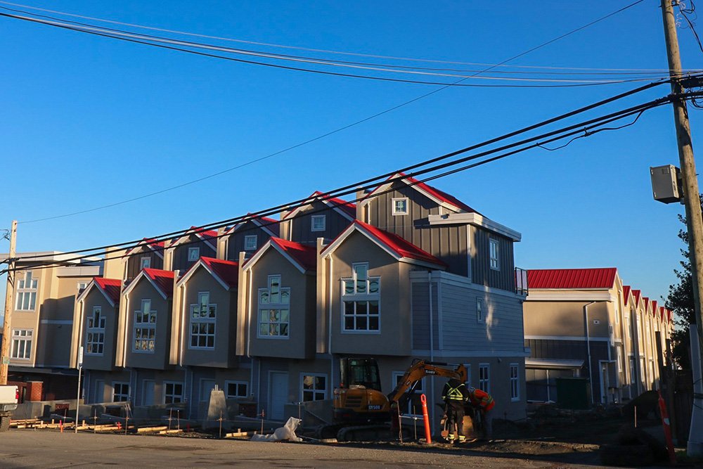 Wonderful new SSMUHs being built at the corner of Albert and Milton downtown. (City of Nanaimo)