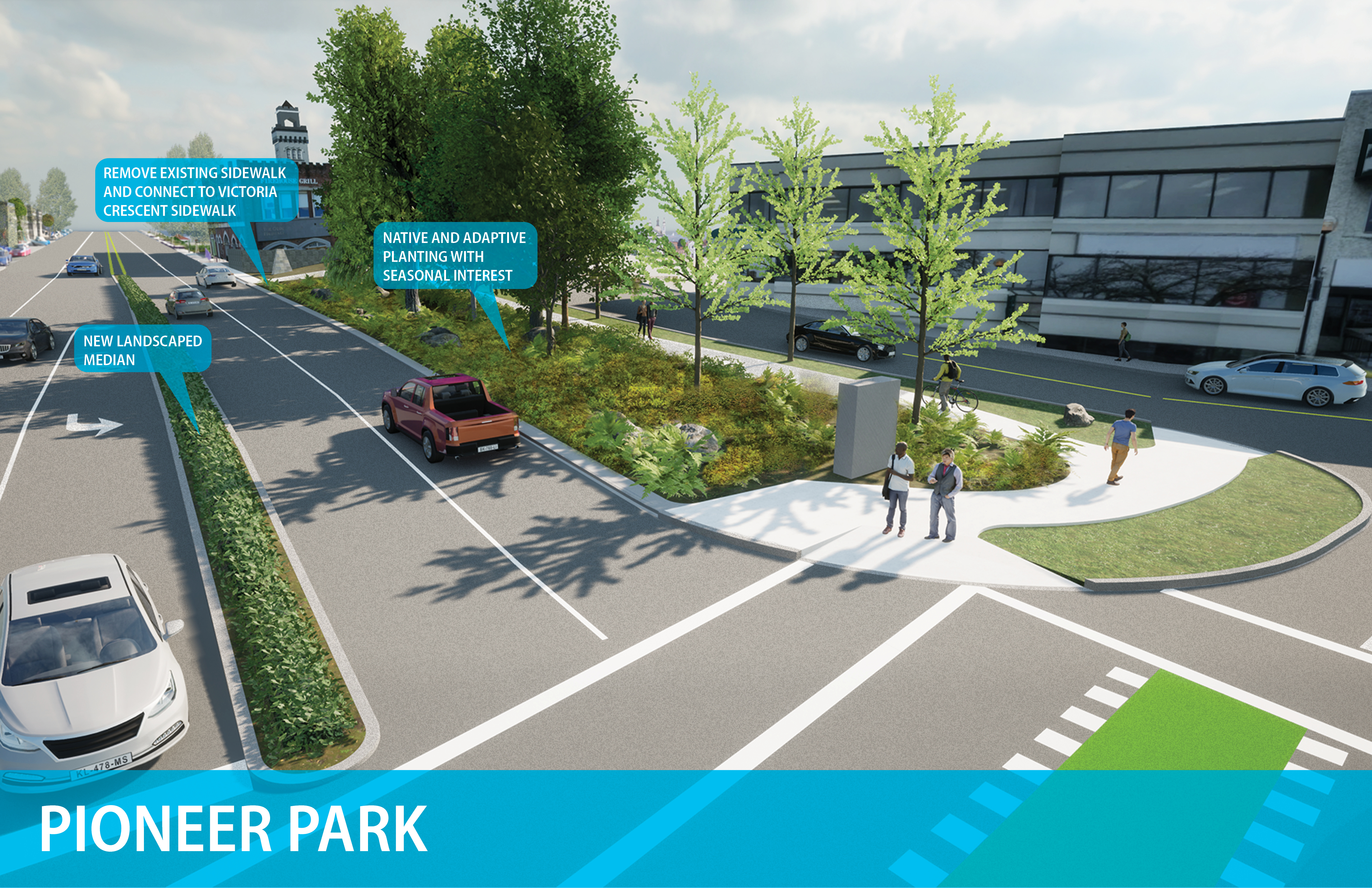 Rendering Of Pioneer Park After Construction Concludes Later This Year (City Of Nanaimo)